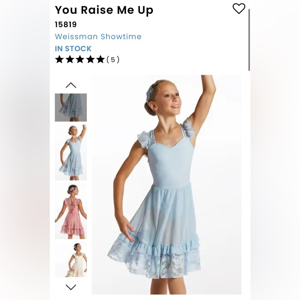 Weissman Light Blue Dance Costume